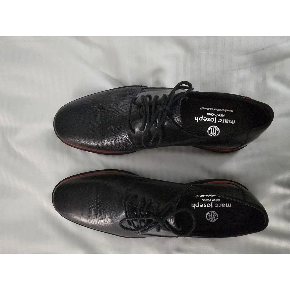 Marc Joseph New York Men's Black Leather Oxford Dress Shoes 10.5M‎ Comfort